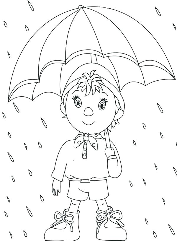 600x816 Rain Coloring Sheet Raincoat Coloring Page