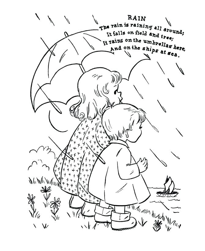 670x820 Rain Coloring Sheet Umbrella Coloring Pages Raindrop Coloring
