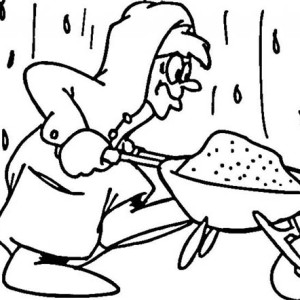 300x300 Umbrella To Cover From Raindrop Coloring Page Color Luna