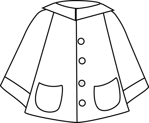 500x413 Black And White Raincoat Clip Art Weather Raincoat