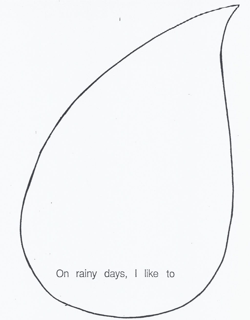 Raindrop Coloring Page