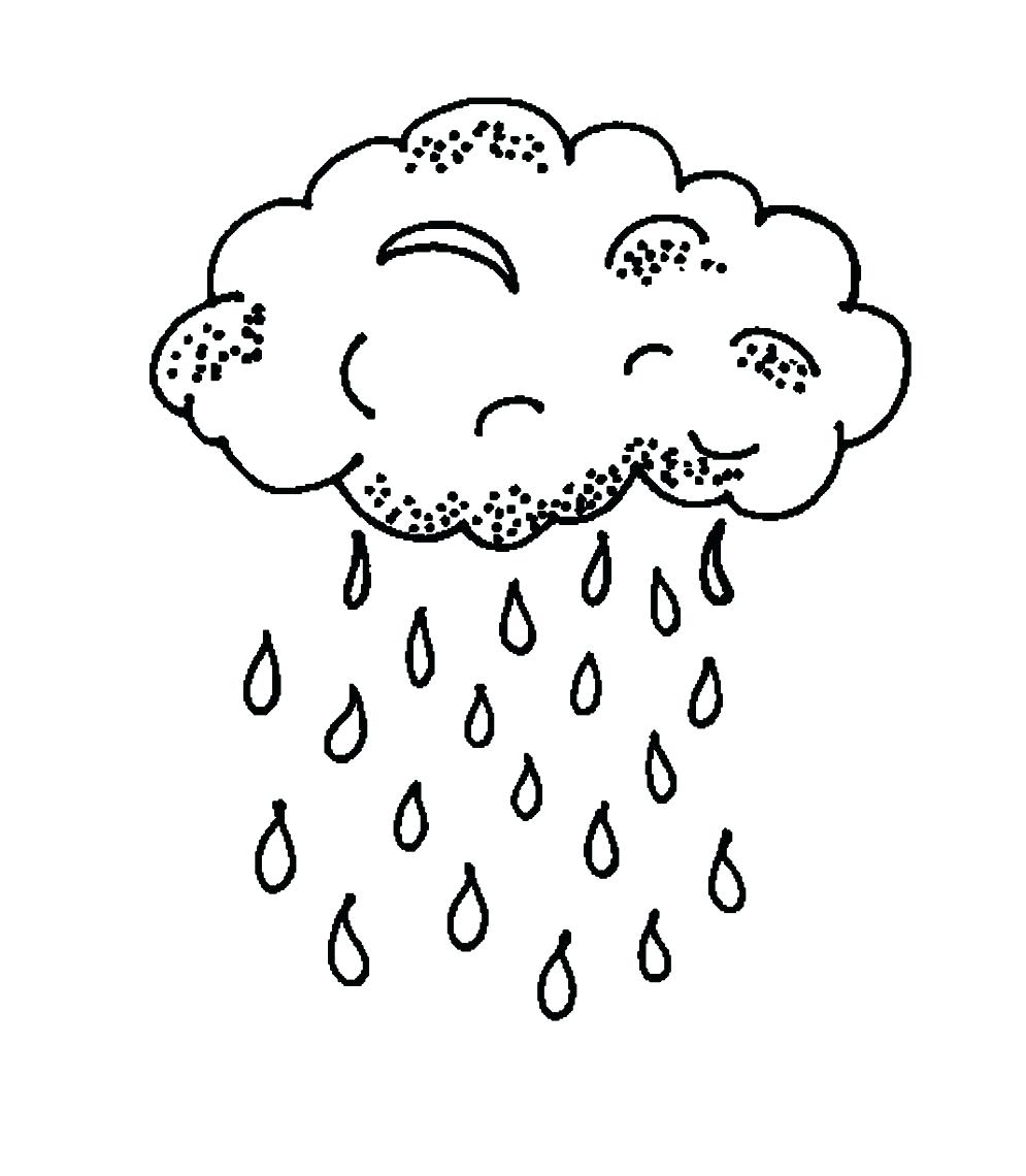 995x1140 Coloring Page ~ Raindrop Coloring Page Pages Of Clouds Master