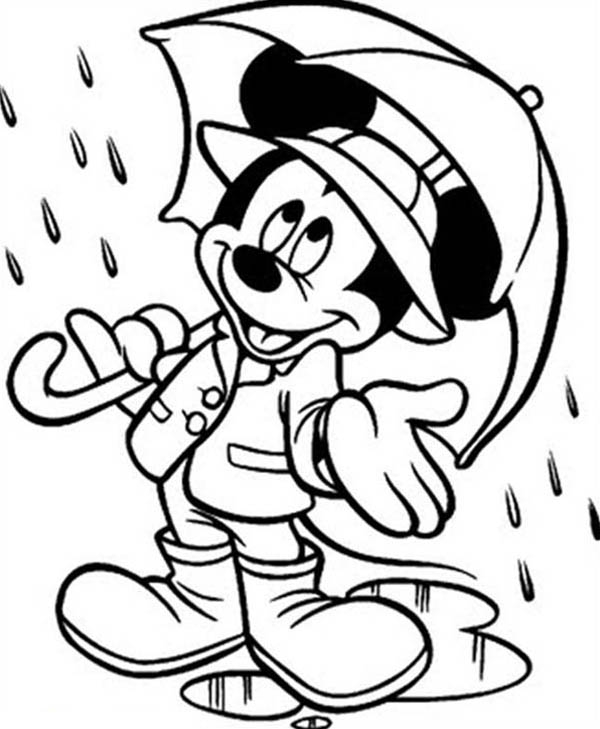 600x729 Rainy Day Coloring Pages Mickey Mouse Rainy Day Coloring Page