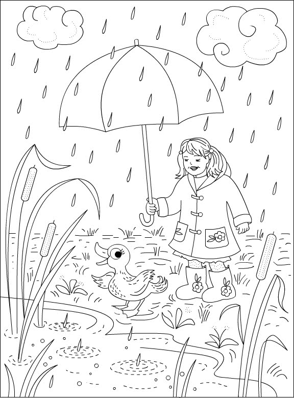 576x780 Coloring Pages Of Rainy Days For Kids Free Download Printable