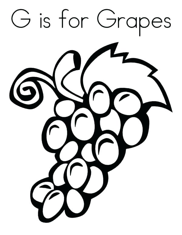 600x776 Grapes For Raisins Coloring Pages Color Grapes For Raisins