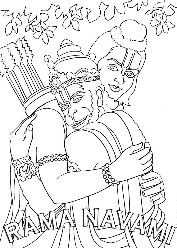 570x799 Hanuman Coloring Pages Ram Coloring Pages Bal Hanuman Coloring