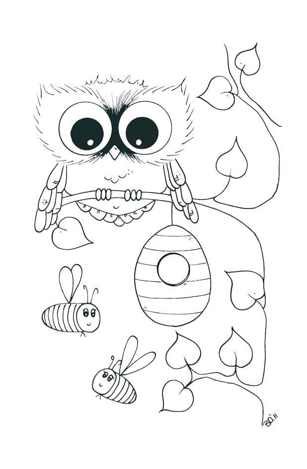 618x945 Cute Owl Coloring Pages Baby Owl Coloring Pages Preschool