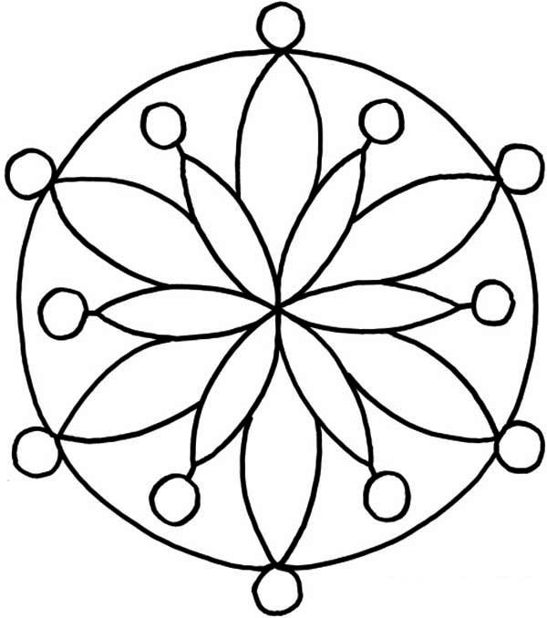 600x678 Learn Rangoli For Festival Diwali Coloring Page Netart Document