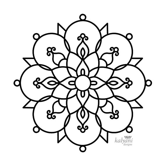 570x570 Five Rangoli Colouring Pages