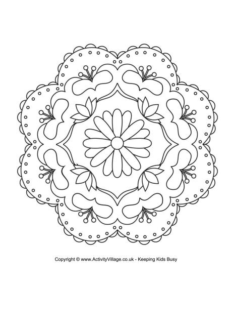 460x650 Rangoli Colouring Pages