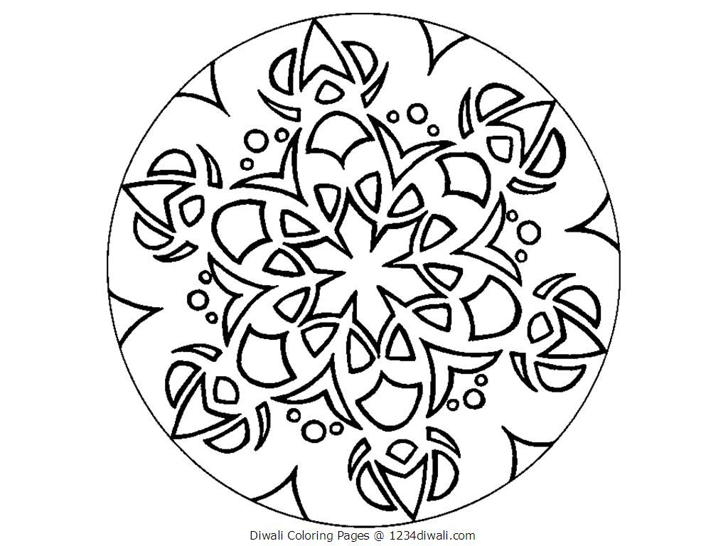 1024x768 Diwali Rangoli Coloring Pages Printables Diwali