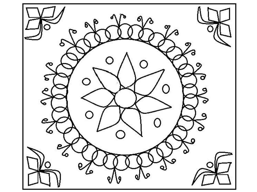 1024x768 Best Of Rangoli Designs Coloring Pages Happy Diwali Gallery
