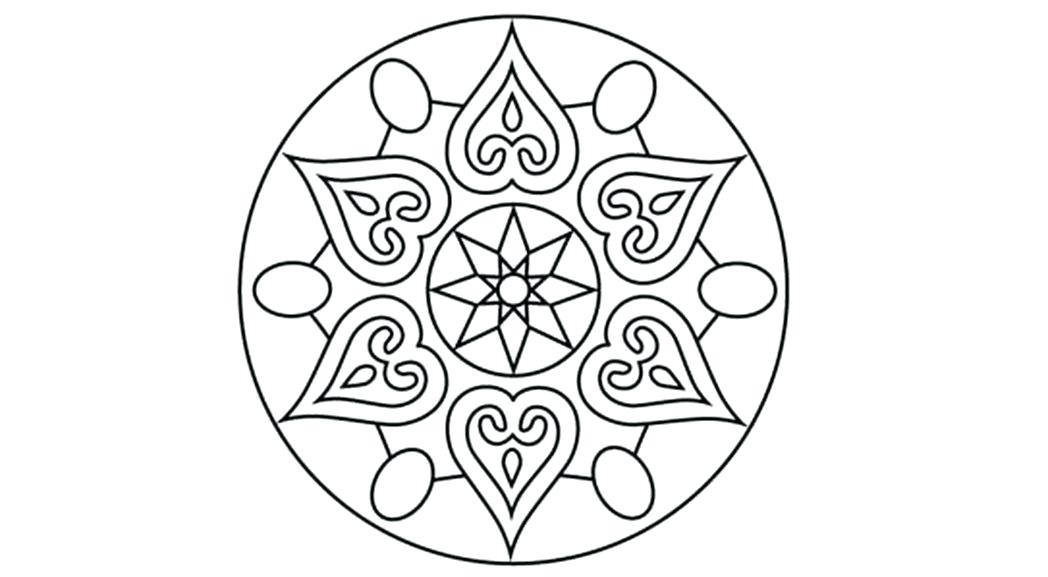 Rangoli Designs Printable Coloring Pages
