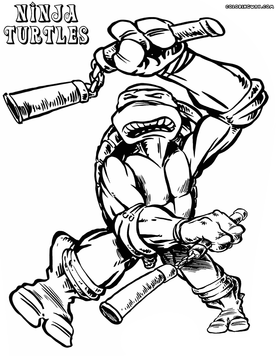 Raphael Ninja Turtle Coloring Pages