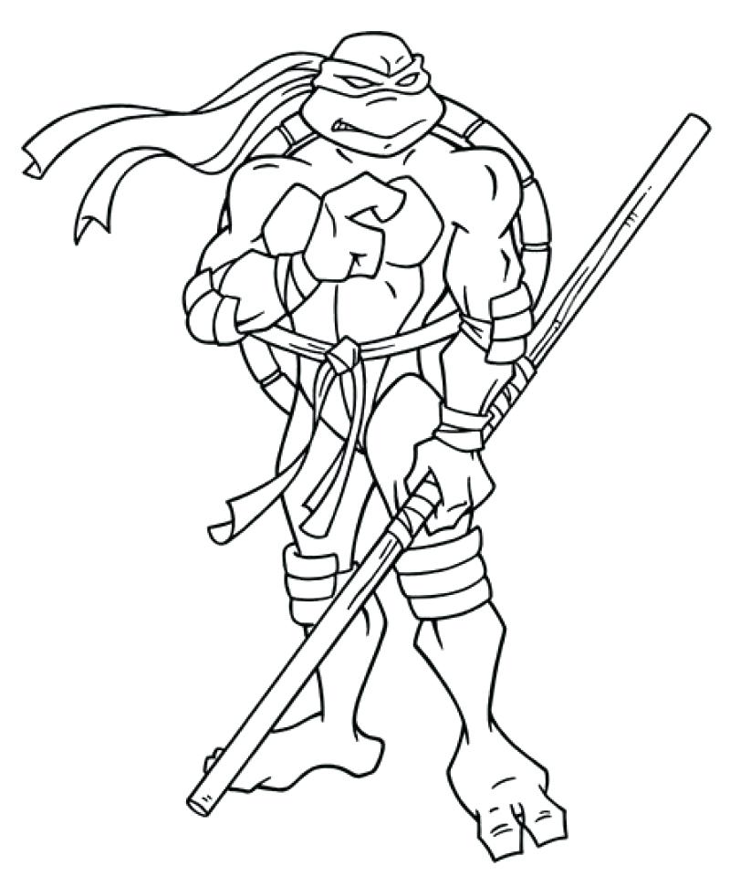 800x960 Ninja Turtles Coloring Page Icontent