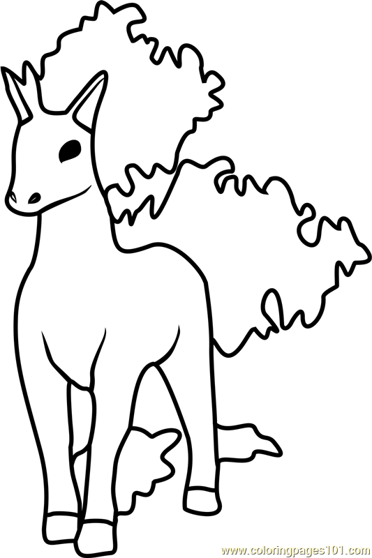 533x800 Rapidash Pokemon Go Coloring Page