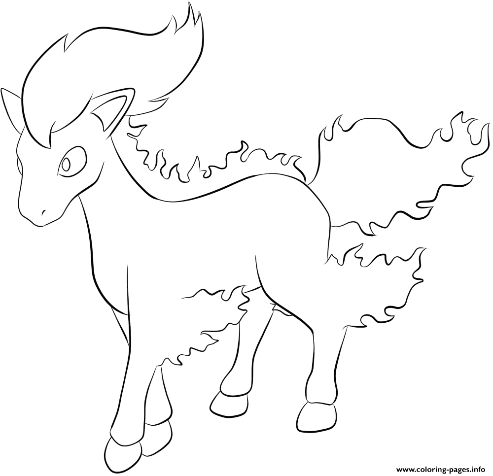1000x966 Useful Print Pokemon Pictures 077 Ponyta Color