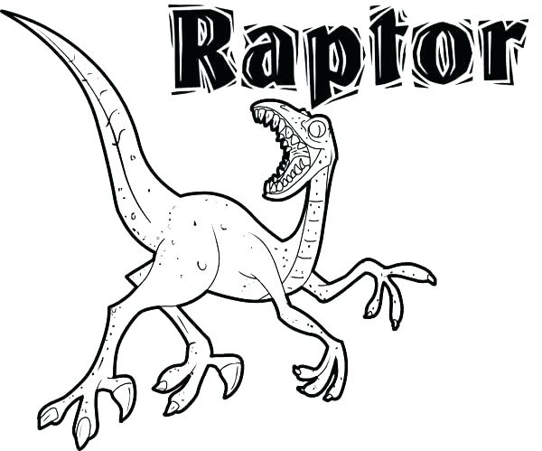 600x499 Raptor Coloring Pages Blocktradex.club