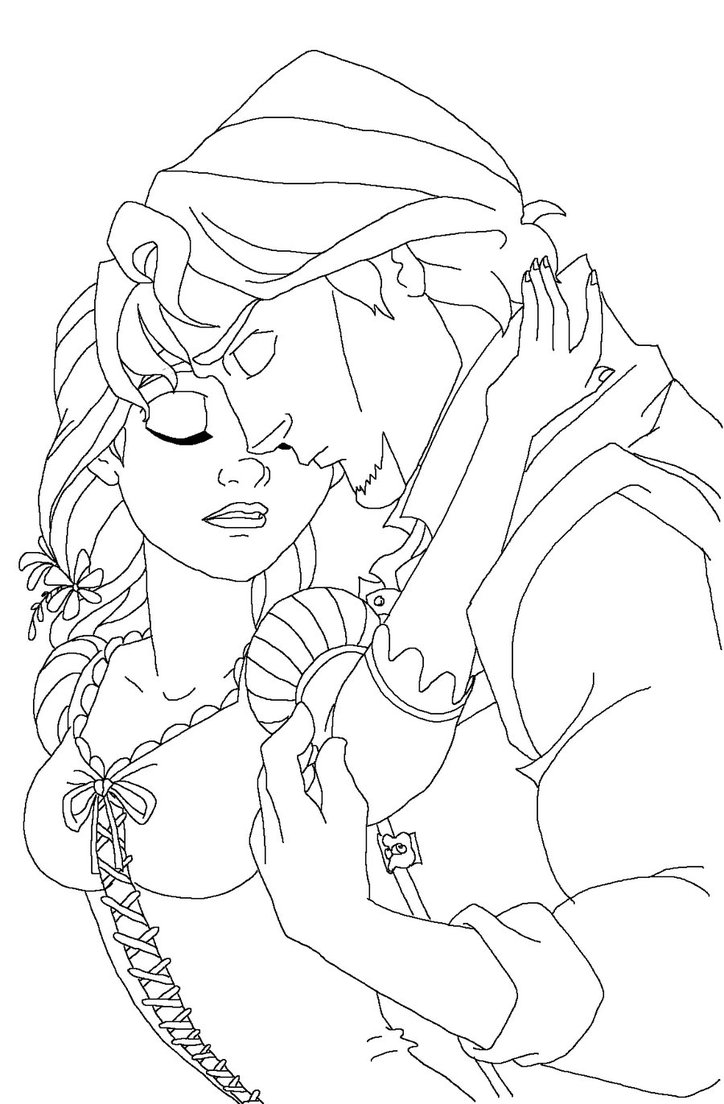 724x1104 Rapunzel Wedding Coloring Papges Download Flynn Coloring Pages