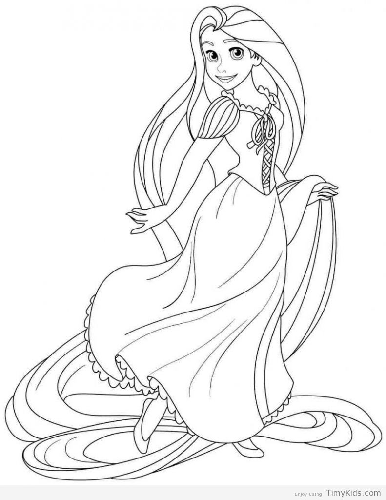 791x1024 Disney Princess Coloring Pages Rapunzel And Flynn Picturesque Acpra