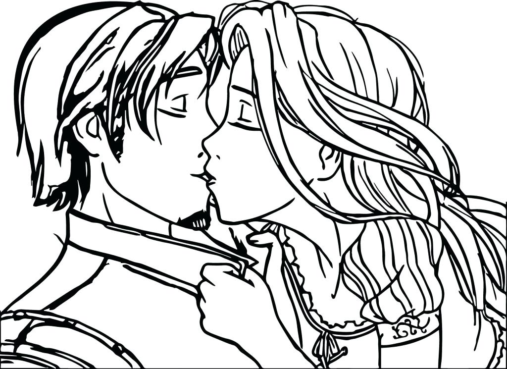 1024x745 Disney Princess Coloring Pages Rapunzel And Flynn Fuhrer Von