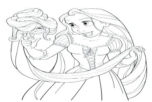 520x350 Rapunzel Color Pages Baby Coloring Pages For Kids Free Tangled