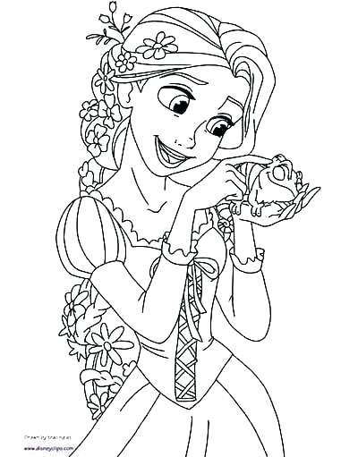 400x511 Baby Princess Rapunzel Coloring Pages Color Tangled Pascal Page