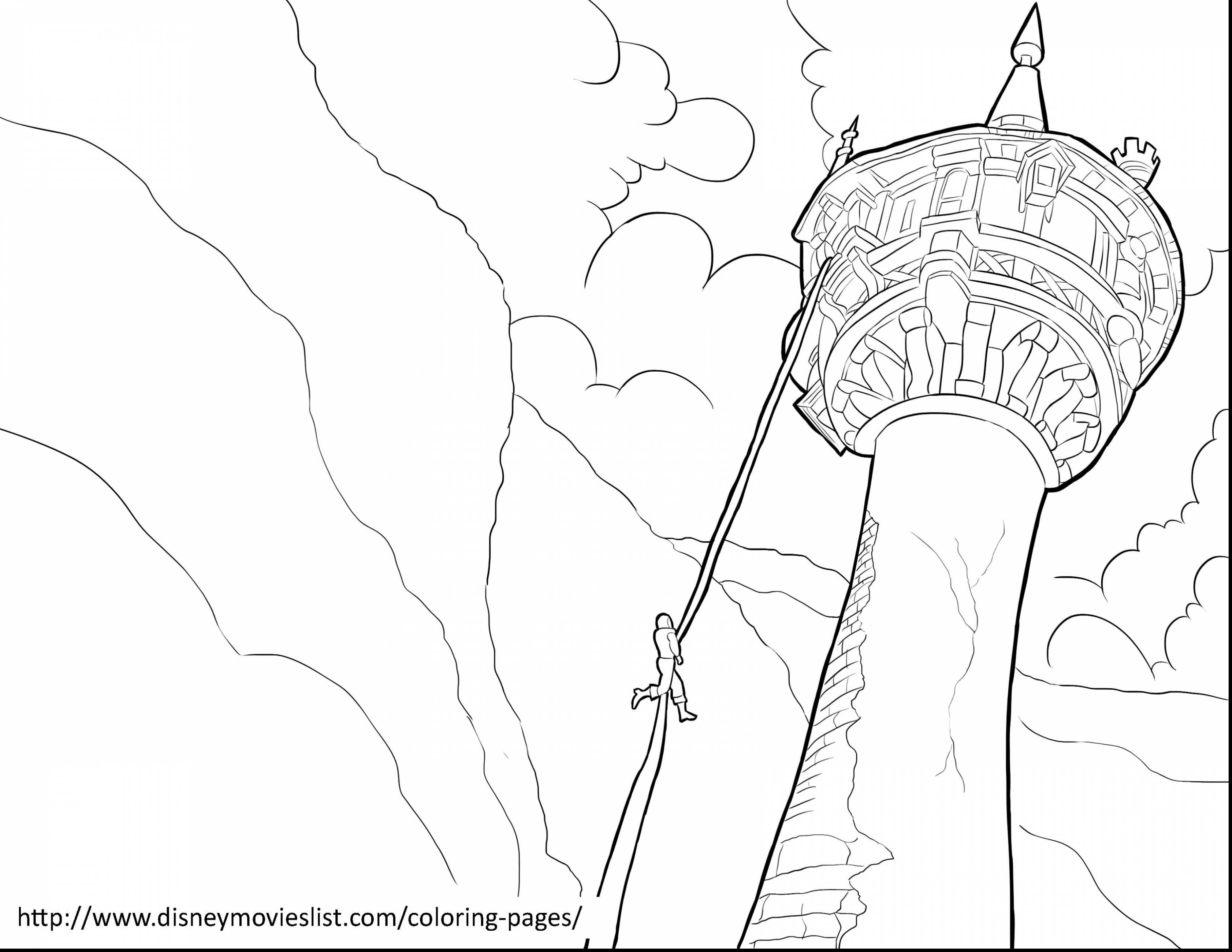 Rapunzel Tower Coloring Page