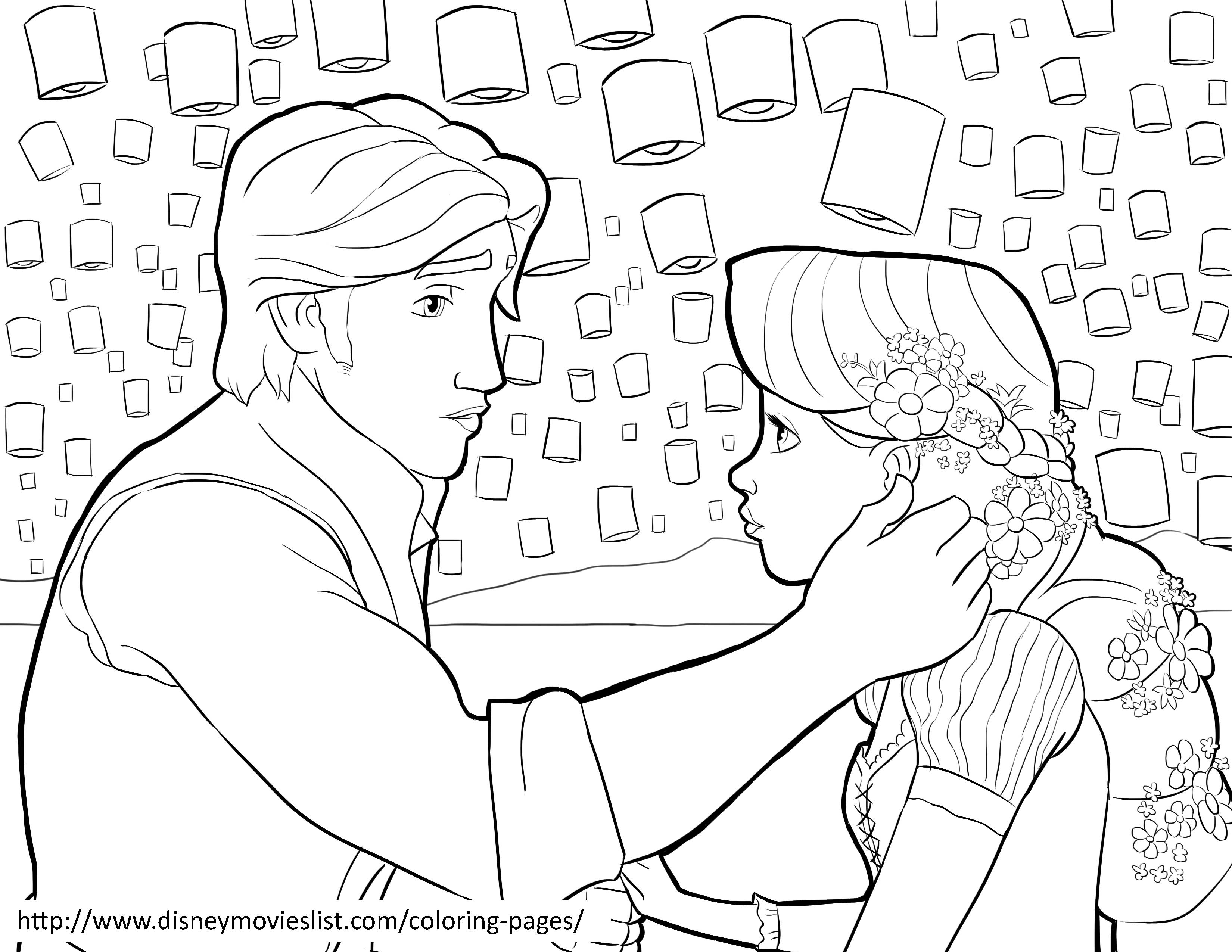 3300x2550 Free Coloring Sheets Disney Tangled Toys Tower