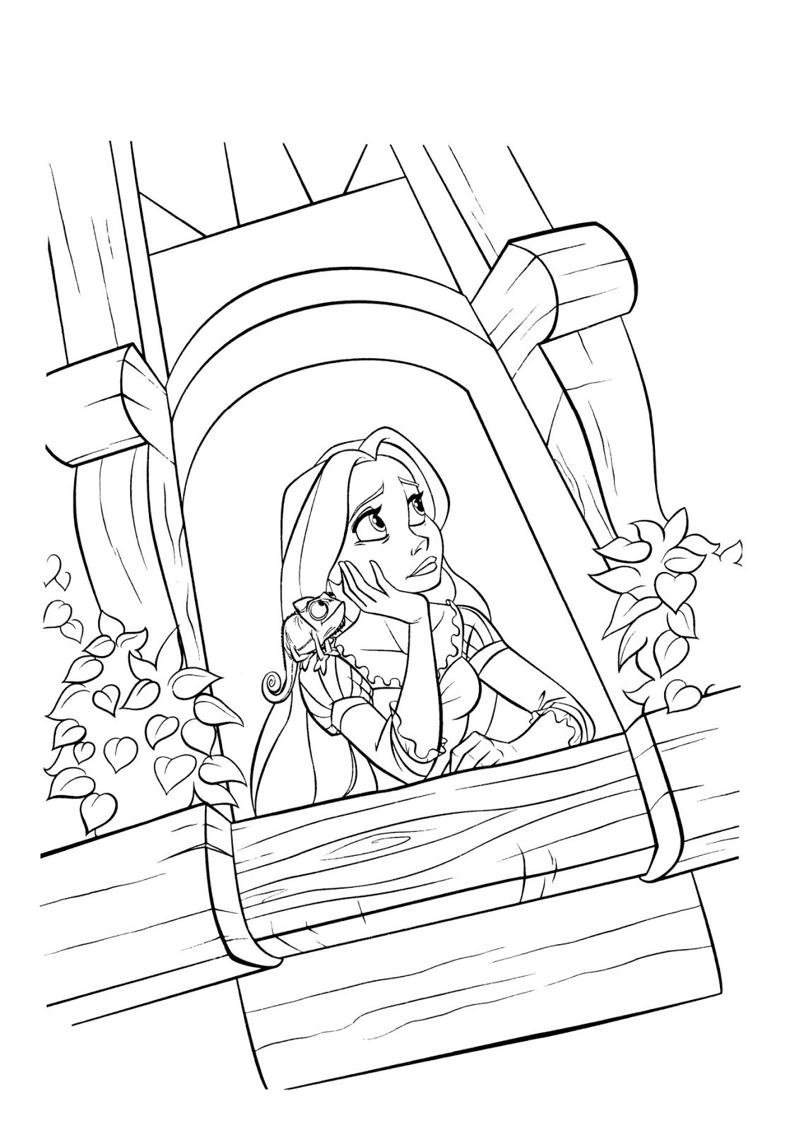 1111x1600 Rapunzel Tower Drawing 12 Coloring Pages