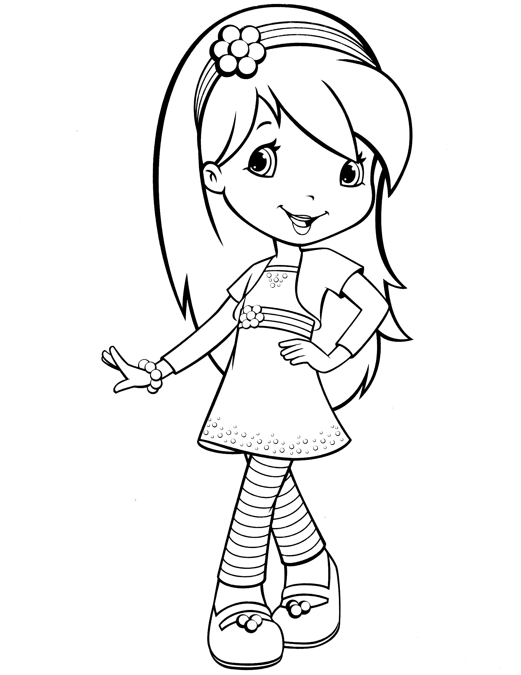 1700x2200 Fresa Para Colorear Shortcake Dibujos Digi Stamps