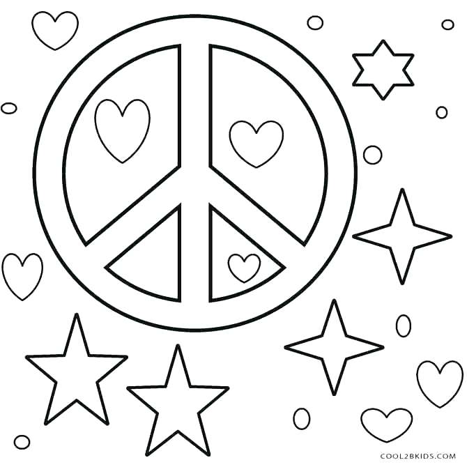 670x670 Peace Sign To Color
