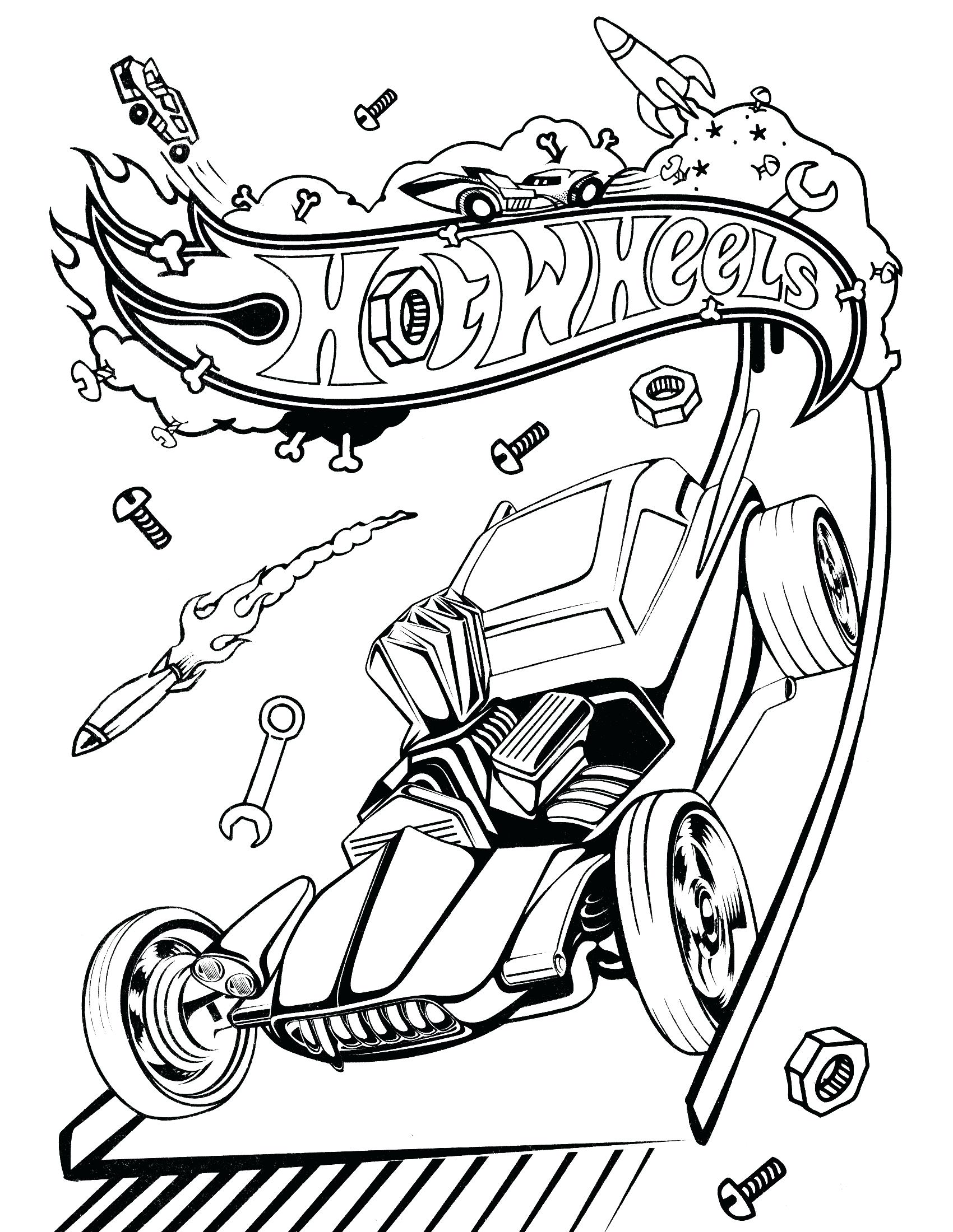 1700x2200 Coloring Page ~ Hot Rod Coloring Pages Beautiful Team Wheels