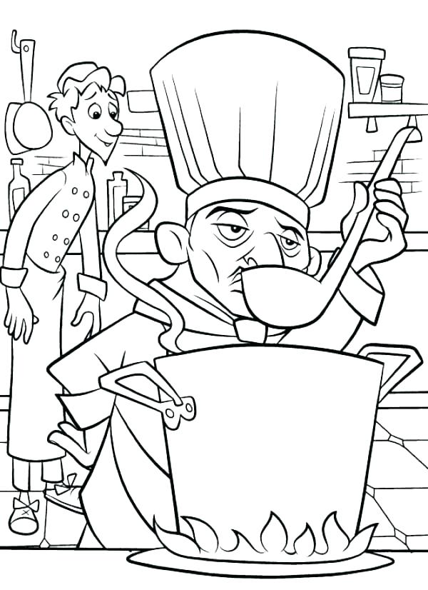 600x826 Ratatouille Coloring Pages Ratatouille Coloring Pages Chef Tasting