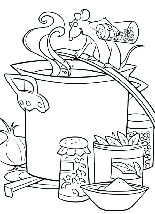 600x829 Coloring Ratatouille Coloring Pages Pour Some Seasoning Disney