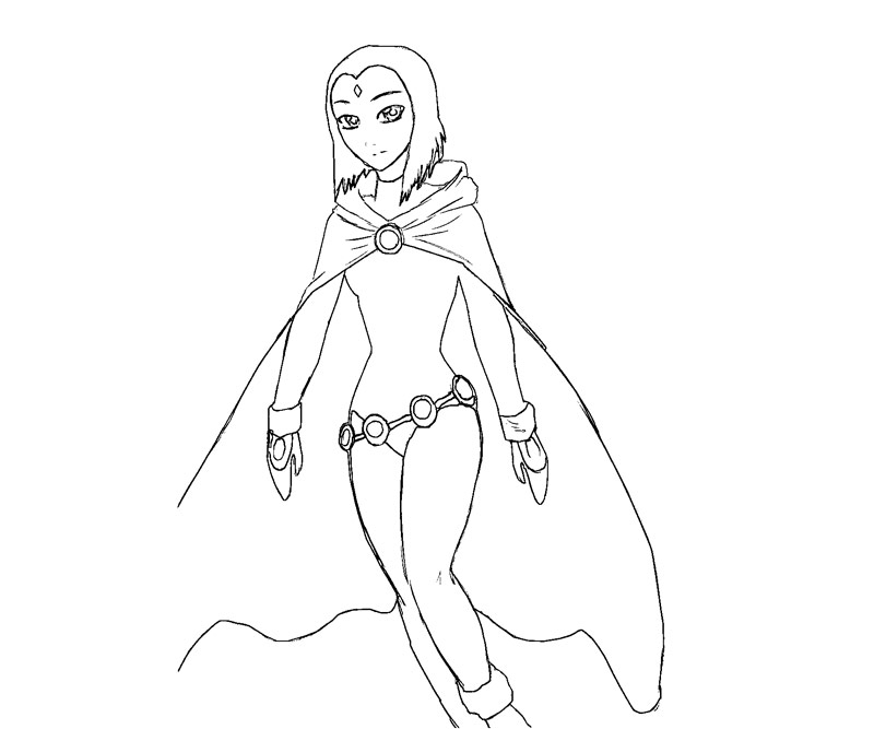 800x667 Teen Titans Go Raven Coloring Page