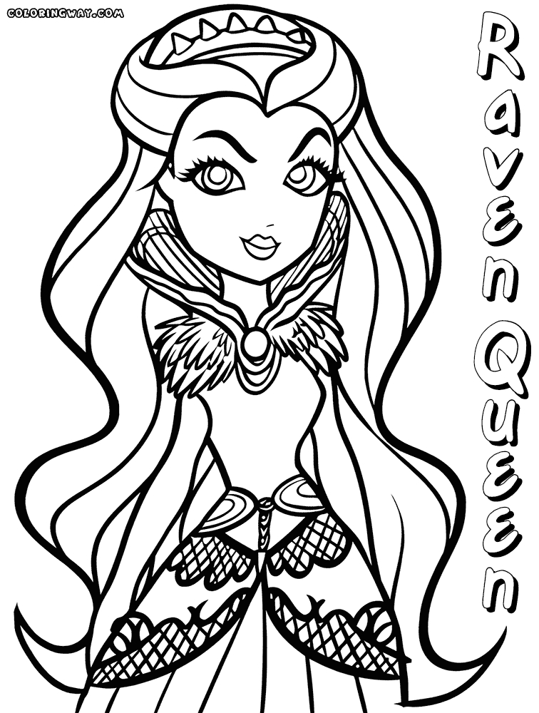 Raven Queen Coloring Page