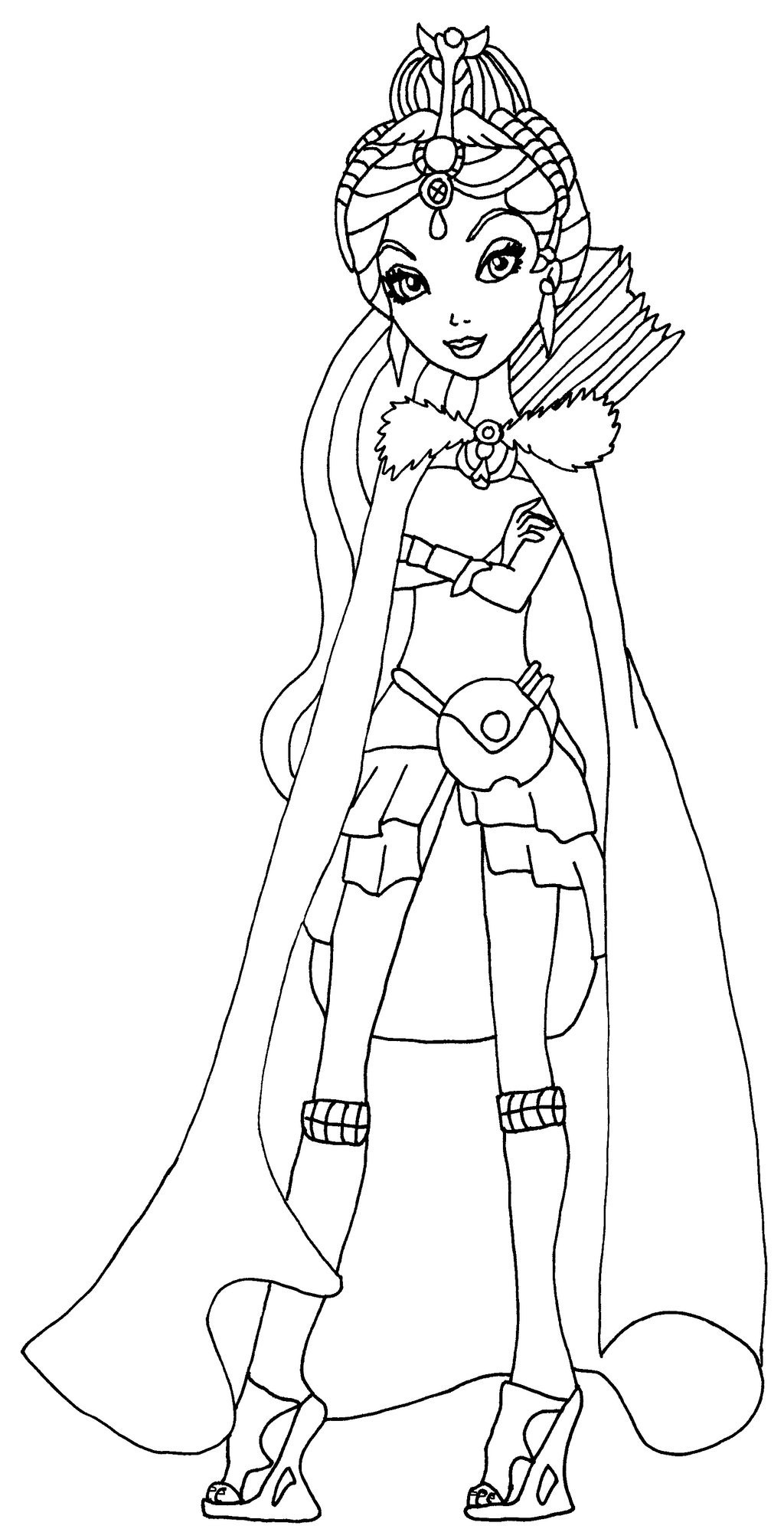 1024x1996 Ever After High Cerise Hood Raven Queen Cartoon Jr Colors Coloring