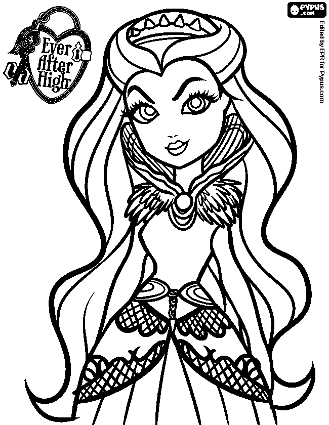 650x840 Ever After High Raven Coloring Pages