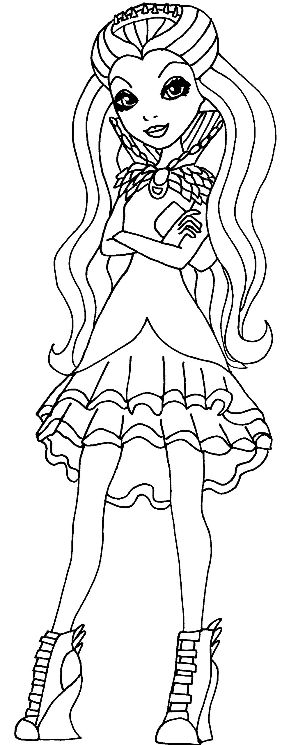 1024x2560 Ever After High Raven Queen Coloring Pages