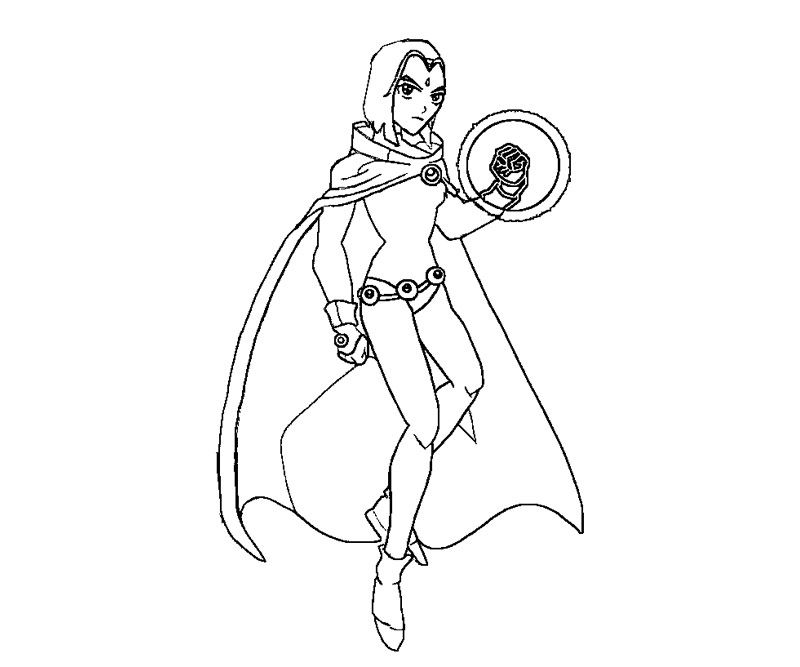 800x667 Raven From Teen Titans Coloring Pages Coloring 4 Kids Dc Super