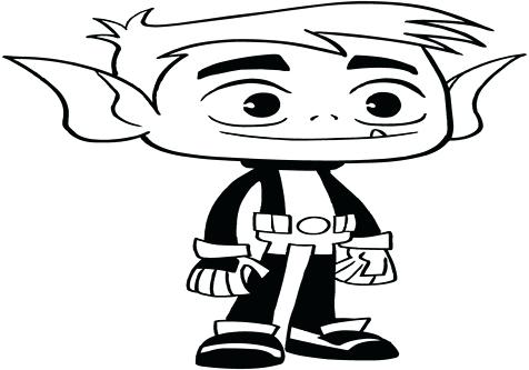 476x333 Beast Boy Coloring Pages Teen Titans Go Robin Beast Boy Raven