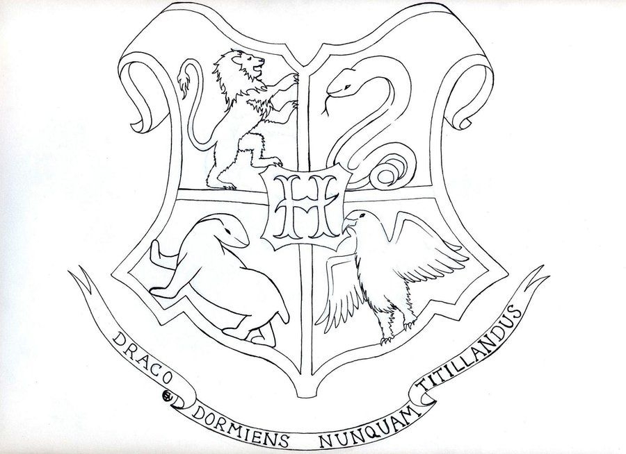 Ravenclaw Crest Coloring Pages