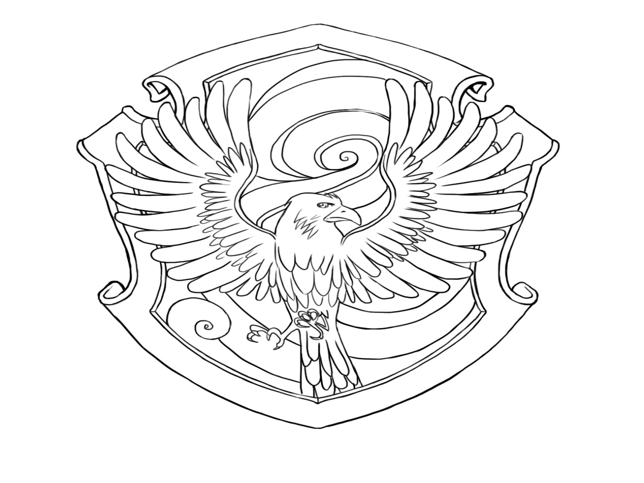 1280x960 Hufflepuff Coloring Pages Ravenclaw Crest Page