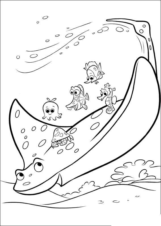567x794 Mister Ray Finding Dory Coloring Page