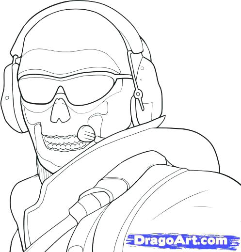 497x520 Coloring Pages For Boys Black Ops Ghost Call Of Duty By Ray Gun