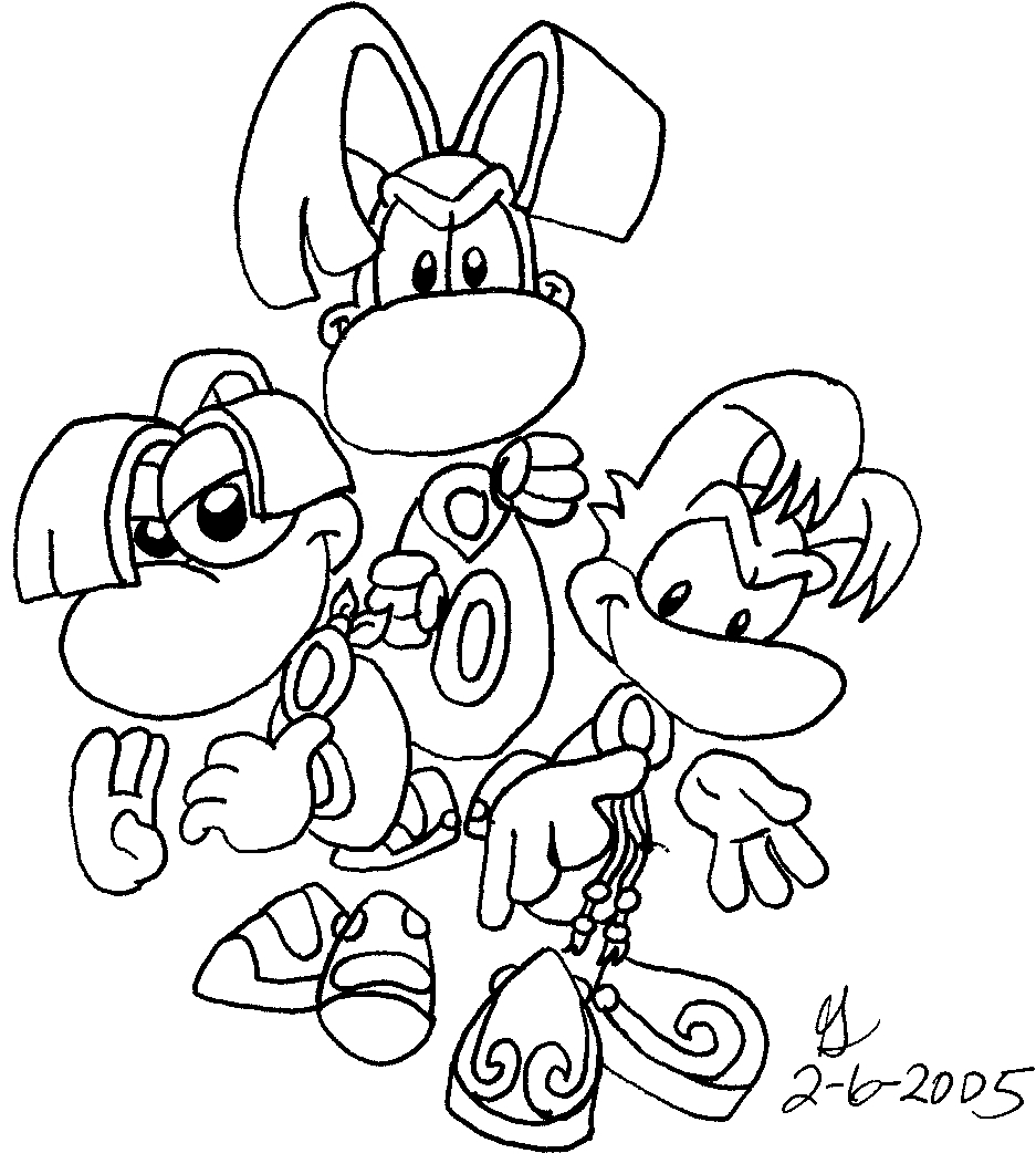 937x1061 Rayman Coloring Page By Spongefox On , Rayman Coloring