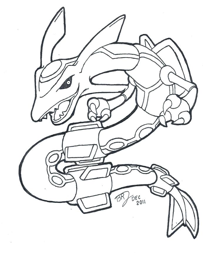 752x859 Rayquaza Coloring Pages Coloring Pages Mega Evolved Drawing