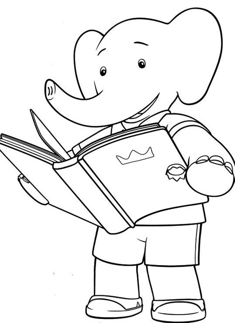 Reading Books Coloring Pages