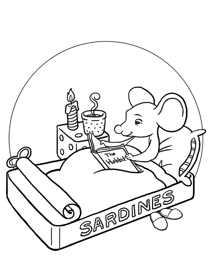 723x943 Mice Reading Books Coloring Pages For Kids
